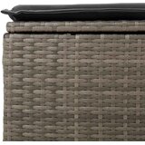  2-dijelni set vrtnih sofa poliratan i bagrem s jastucima sivi | shoptok.hr
