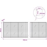  Gabion s žicom debljine 3,5 mm i mrežom 5x5 cm 1100x20x100 cm | shoptok.hr