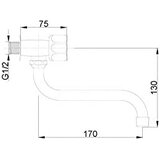 Hydroland stenska krom pipa s hladno vodo | Shoptok.si