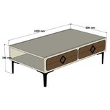 Hanah home sto za dnevnu sobu samba walnut | ePonuda.com