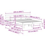  Krevetna konstrukcija s ladicama Smeđa 150 x 200 cm | shoptok.hr
