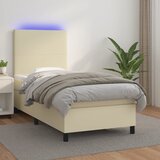 Krevet box spring s madracem LED krem 80x200 cm od umjetne kože - Krema 80 x 200 cm Gladak dizajn Cijene