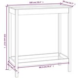 vidaXL Barski stol 100 x 50 x 110 cm od masivne borovine | shoptok.hr