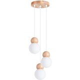 Sollux Lighting Svetilka colgante PEKKA 3P bela/madera naravno, (21348109) | Shoptok.si