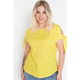 Trendyol Curve Yellow Sleeve Detailed Knitted T-Shirt Cijene
