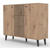 ADRK Furniture Komoda Ika - hrast artisan/črna Cene