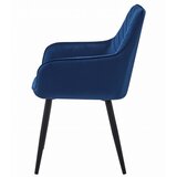 Nana stolica - tamnoplavi baršun / crne noge x 1 | shoptok.hr
