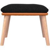  Stolica za ljuljanje od tkanine s osloncem za noge crna | Shoptok.si