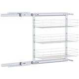 vidaXL Izvlečna kuhinjska košara 3-nadstropna srebrna 47x25x56 cm, (20709824) | Shoptok.si