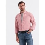 Ombre Men's REGULAR FIT cotton shirt with pocket - pink | Eponuda.ba