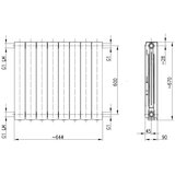KFA Pločasti radijator ALUMINIJSKI GRAPHITE ADR 600/650, 1020 W | shoptok.hr