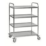Kongamek Servirni voziček iz nerjavnega jekla, DxŠxV 910 x 590 x 1260 mm, 4 police | Shoptok.si