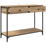  Konzolna stolica s ladicama Umjetnički hrast 100 x 34,5 x 75 cm | shoptok.hr