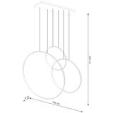 Thoro Crna LED viseća svjetiljka aluminijska RIO – | shoptok.hr