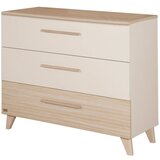 Roba Kremno bela/v naravni barvi otroška komoda v hrastovem dekorju s previjalnim pultom 110x98x75 cm Sidney – | Shoptok.si