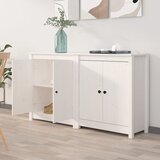 vidaXL Komoda 2 kosa bela 70x35x80 cm trdna borovina Cene
