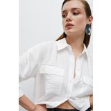 Koton Women's Stone Detailed Modal Shirt with Pockets 4WAK60003EW | Shoptok.si