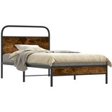  Okvir kreveta bez madraca dimljena boja hrasta 100x200cm drveni | shoptok.hr