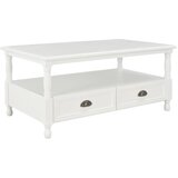 vidaXL Klubska mizica bela 100x50x45,5 trden les pavlovnije | Shoptok.si