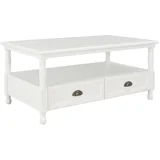 vidaXL Klubska mizica bela 100x50x45,5 trden les pavlovnije