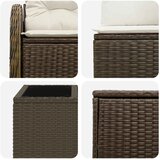  Set sofe 6 kom. Smeđa i krem bijela Poli Rattan i čelik | shoptok.hr