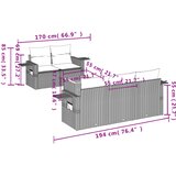  6-dijelni set vrtnih sofa od poliratana s jastucima sivi | shoptok.hr