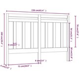  Posteljno vzglavje sivo 156x4x100 cm trdna borovina, (20643171) | Shoptok.si