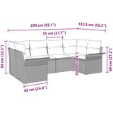  Set od 6 dijelova vrtnih kauča s jastučićima smeđi poli ratan | shoptok.hr