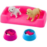 Mini Doll Set with Two Dogs, Bed, Food Bowl | shoptok.hr