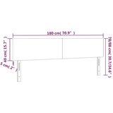  Uzglavlja 2 kom tamnosmeđa 90x5x78/88 cm od tkanine | shoptok.hr