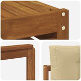  Set vanjskih sofa 10 pcs Prirodna i bež Čvrsto drvo akacije | Eponuda.com