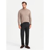 Ombre Knitted men's RELAXED FIT sweater with patterns - navy blue | shoptok.hr