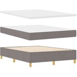 Box Spring Postelja z Blazinjo in LED Taupe 140x200 cm Tkanina, (22048993) | Shoptok.si