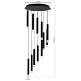  LED luster na sajli CARBON 12xLED/12W/230V | Eponuda.com
