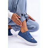 Kesi Women's lace-up sneakers blue Etna Cene