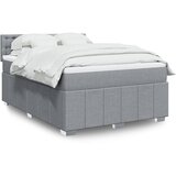 vidaXL krevet box spring s madracem svjetlosivi 140x200 cm od tkanine | shoptok.hr