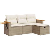 vidaXL 4-dijelni set vrtnih sofa s jastucima bež od poliratana | shoptok.hr