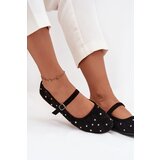 Boto Embellished Women's Ballerinas with Strap Black Olivisse | shoptok.hr