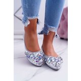 Boto Leather Ballerinas with Stones Silver Crystal | shoptok.hr