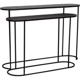 Light & Living Crni metalni pomoćni stolovi u setu 2 kom 28x118 cm Bocov – | shoptok.hr
