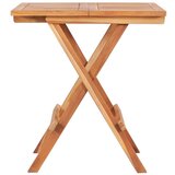vidaXL 3-dijelni bistro set od tikovine s crvenim kariranim jastucima | shoptok.hr
