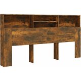  Uzglavlje s ormarićem boja dimljenog hrasta 200 x 19 x 103,5 cm | Eponuda.com