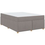  Konstrukcija postelje z vzmetnico Taupe 140 x 200 cm blago | Shoptok.si