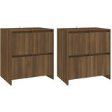 vidaXL Komoda 2 kosa rjavi hrast 70x41x75 cm iverna plošča, (20656208) | Shoptok.si