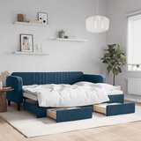  Dnevni krevet na razvlačenje plavi 80 x 200 cm baršunasti | shoptok.hr