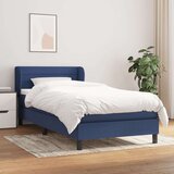  Box spring postelja z vzmetnico modra 100x200 cm blago Cene