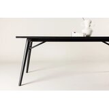 Venture Home Sleek rastezljivi pravokutni blagovaonski stol 195 × 95 cm, crni | shoptok.hr