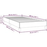 Za krevet smeđesivi 80x200 cm od tkanine | shoptok.hr