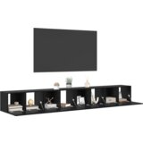 vidaXL Set TV komoda 4 pcs Crni hrast Srednja 30 x 60 x 30.5 cm | shoptok.hr