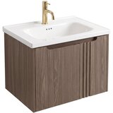 Rea Kopalniška omarica z umivalnikom Rivo DB86-60L-1 Dark 60cm Cene